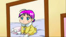 baby runo with pink hair