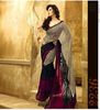 Zarine_Khan_In_Marron_Black_Saree