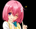 Konachan.com - 149810 blush close momo_velia_deviluke pink_hair possible_duplicate purple_eyes tagme