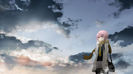 Konachan.com - 153334 clouds gjexples original pantyhose pink_hair scarf skirt sky tie