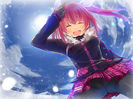 Konachan.com - 153878 gloves miz-capes pantyhose pink_hair short_hair skirt sky snow umi_monogatari 