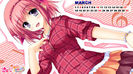Konachan.com - 155605 calendar icommu!! koiwai_fuuro necklace pink_hair purple_eyes tsukinon
