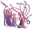 odd evil shadow gasai yuno mirai nikki vs elfen lief anime wallpaper 5 stars phistars