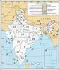 Political map(Harta politica) of India
