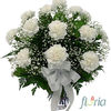 Buchet de 15 garoafe albe