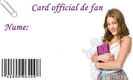 card oficial de fan
