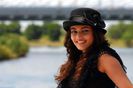 sneha-ullal-long-hair-black-cap
