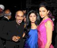 Manish Arora, Anaita Shroff  Adajania (Fashion Director Vogue India) and Deepika Padukone at AD Arch