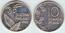 10 pennia, 1991, 844