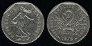 2 franci, 1980, Dolphin mintmark, 445