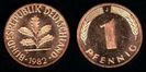 1 pfennig, 1988, 458