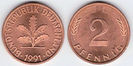 2 pfennig, 1996, 910