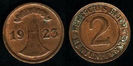 2 rentenpfennig, Germania (Weimar), 1924, 148