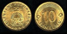 10 santimu, 1992,350;