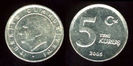 5 yeni kurus, 2005, 650