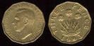 3 pence, 1945, George VI,166