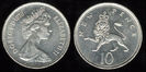 10 new pence, Anglia, Elisabeta II, 1971,182