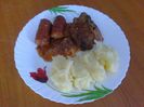 Friptura si carnaciori de porc cu cartofi pireu