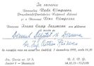 Invitatie la o receptie a PNL, Bucuresti 1991