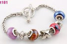 1Handmade European beaded charm bracelet with special clasp