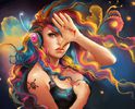 Women-Music-Deviantart-Headphones-Girl-Rave-Rainbows-Gamers-Sakimichan-Sopa-Samikichan-Raver-1024x12