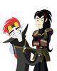 Jack Spicer imbratisandu-l pe Chase Young ooooo