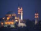 Suleiman Mosque in Istanbul - Turkey (night)