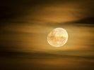 Moon Shining Through Thin Clouds, Lethiau Valley, Botswana