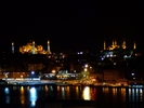 Hagia Sophia and Blue Mosque in Istanbul - Turkey (night)
