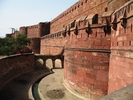 Red Fort in Agra - India (walls)