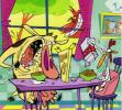 Cow and chicken