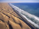 Breaking Waves and Desert Dunes, Namib Desert, Africa