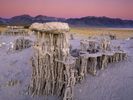 Tufa Towers with Sierra Mountains at Twilight, Mono Lake, California