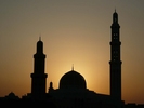 Sultan Qaboos Grand Mosque in Muscat -  Oman (sunset)