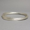 BrushedSilverThinBangleSet
