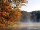Wallpapers - Nature 9 - Mist_And_Autumn_Color_Along_Strahl_Lake,_Indiana