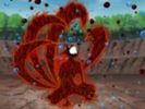 Naruto pregatindu-se sa formeze mingea de foc a vulpii cu 4 cozi in lupta cu Orochimaru