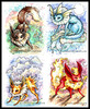 Eevee si Vaporeon,Jolteon si Flareon